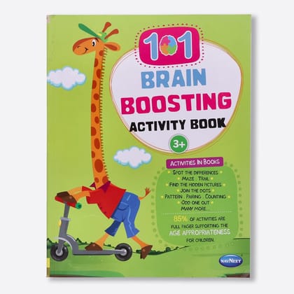 Navneet 101 Brain Boosting Activity Book- Preschool Kids- Age 3+, Logical reasoning, Best Brain teaser book- Fun activities - Maze, Hidden Picture, Puzzle, odd one out & more [Perfect Paperback] Naneet Education