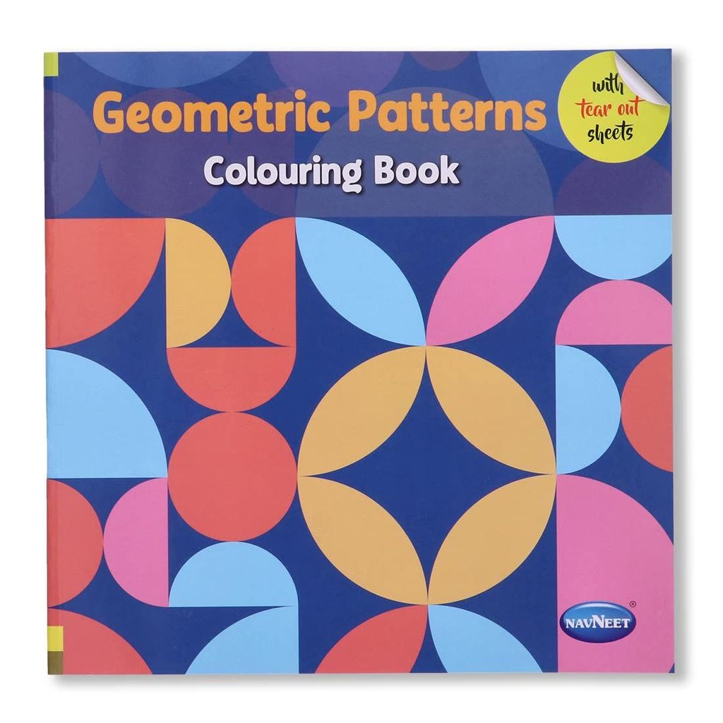 Navneet Geometric Pattern Colouring Book for Beginners and Adults [Perfect Paperback] Navneet Education Limited - Stationery | Buy online on ZillyBuy