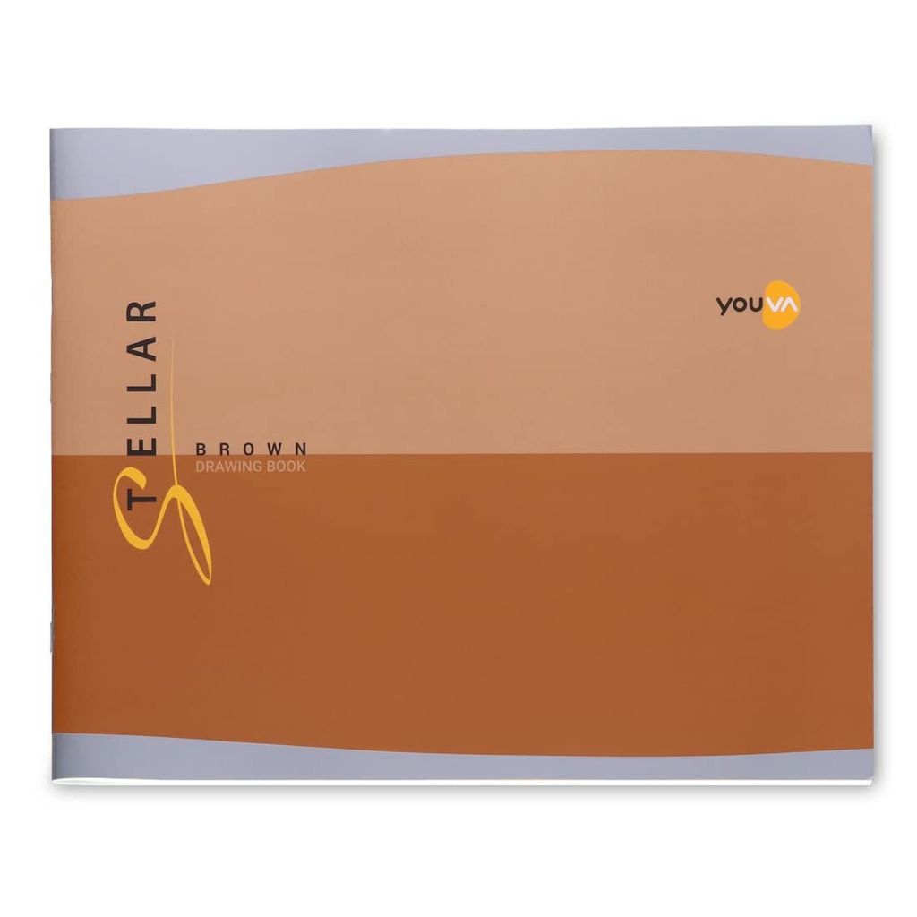 Navneet Youva | Stellar Brown Drawing Book for Students and Budding Artists | Big Size ? 27.5 cm x 34.7 cm | 36 Pages| Pack of 2 - Stationery | Buy online on ZillyBuy