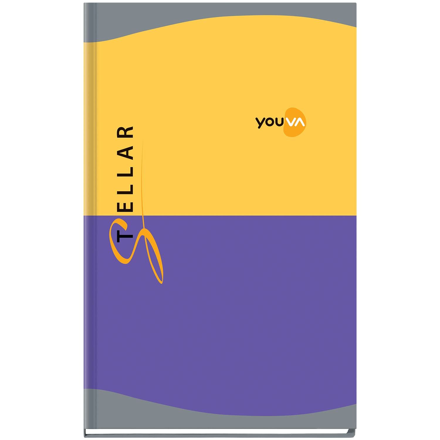 Navneet Youva Stellar | Case Bound Long Register Notebook | 21 cm x 33 cm | Single Line | 1 Quair | 72 Pages | Pack of 2