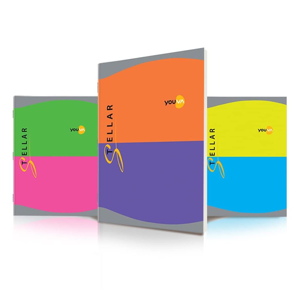 Navneet Youva Stellar | Soft Bound Long Book | A4 Size 21 cm x 29.7 cm | Single Line | 196 Pages | Pack of 3, Multicolor, (23961) - Stationery | Buy online on ZillyBuy