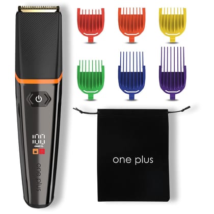 OnePlus OP 17 Cordless Professional Hair Trimmer Titanium coated blade waterproof Trimmer 120 min Runtime 12 Length Settings  (Black)