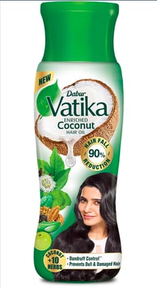Dabur Vatika Enriched Coconut Hair Oil - 300ml | For Strong, Thick & Shiny Hair | Clinically Tested to Reduce 90% Hairfall in 4 Weeks | Prevents Dull & Damaged Hair | Enriched with 10 Herbs 20% off