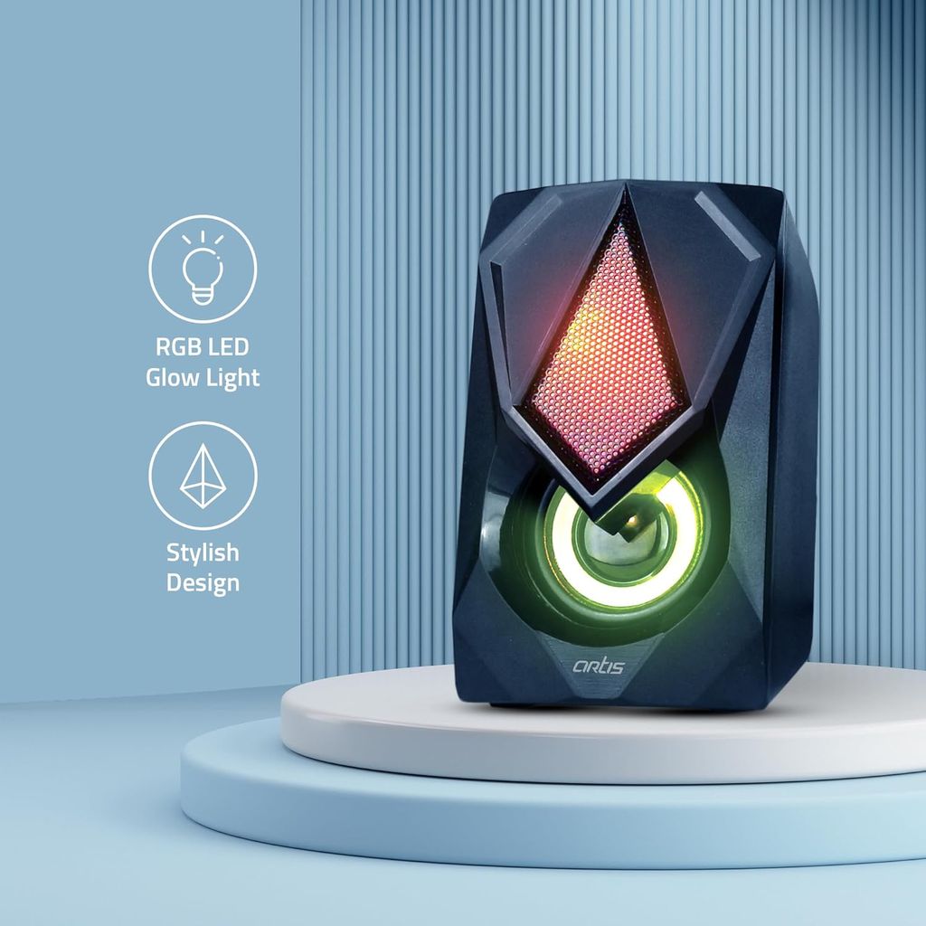 Elevate Your Audio Experience: Artis S21 2.0 Stereo USB Speakers (Black)