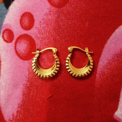 Evordlss Brass Golden Fancy Plated Earrings Stud Shining (Pack of 2)