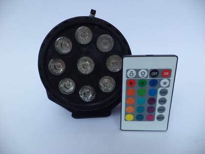 PAR Light - 9 LED Bulbs with Remote Control