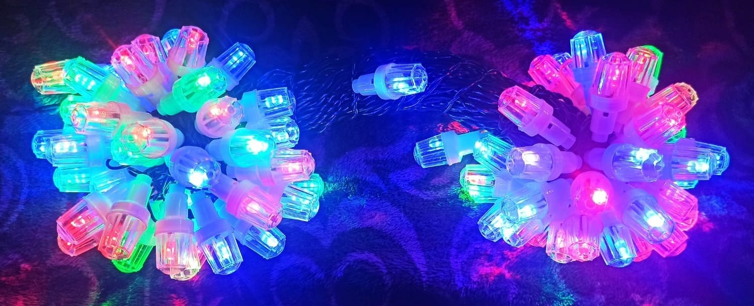 Multicolor RG-RB LED Lighting/Rice Lights/String Lights/Fairy Lights with Color Changing Function, 26 Meter Length & 88 LED Bulbs