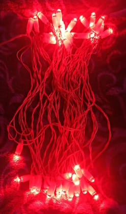 Red LED Lighting/Rice Lights/String Lights/Fairy Lights with Constant Function, 10.6 Meter Length & 40 LED Bulbs