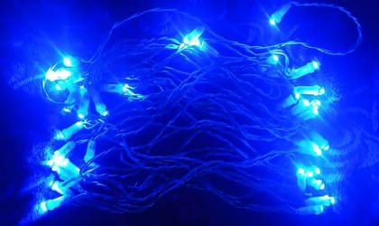 Blue LED Lighting/Rice Lights/String Lights/Fairy Lights with Constant Function, 10.6 Meter Length & 40 LED Bulbs
