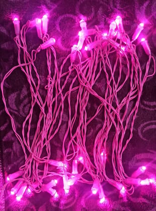 Pink LED Lighting/Rice Lights/String Lights/Fairy Lights with Constant Function, 10.6 Meter Length & 40 LED Bulbs