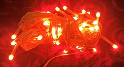 Orange LED Lighting/Rice Lights/String Lights/Fairy Lights with Constant Function, 9.9 Meter Length & 42 LED Bulbs