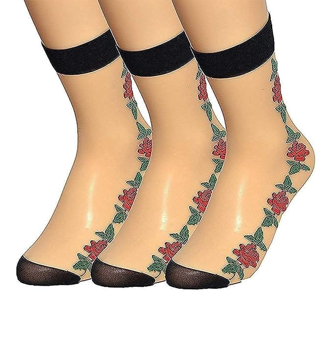 CHINTELS Women Floral Print Calf Length (Pack of 3)