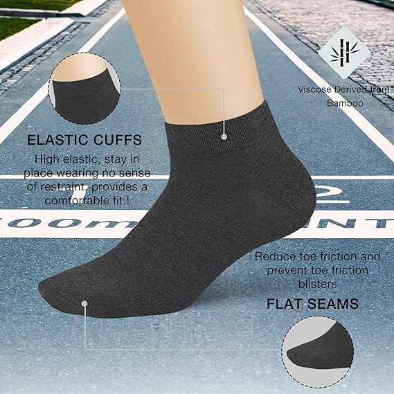 CHINTELS Unisex Solid Ankle Length (Pack of 5)