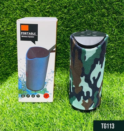 VA WORLD TG113 Splashproof + Waterproof High Bass Sound Best Wireless Bluetooth Speaker with USB/AUX & SD Card Support Compatible with All Devices - Assorted Colour - Multi Colour