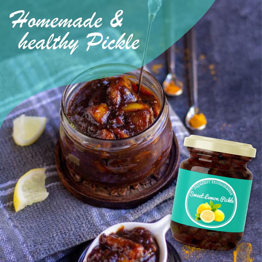 Jayashri Homemades Sweet Lemon Pickle | Nimbu Ka Achar | Lemon Pickle | Homemade and No Oil | Sweet Pickle| 500 GM