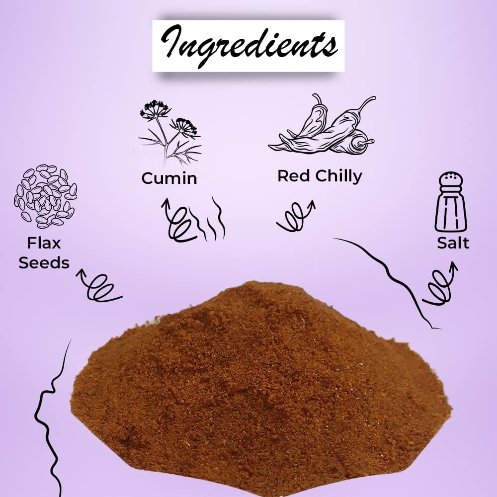 JAYASHRI HOMEMADES Flax Seed Chutney | Homemade and Healthy | Jawas Chutney | Alsi Chutney | 250 GMS