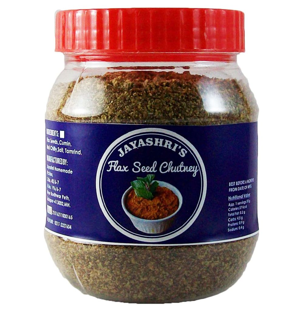 JAYASHRI HOMEMADES Flax Seed Chutney | Homemade and Healthy | Jawas Chutney | Alsi Chutney | 250 GMS