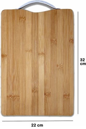 Cutting Board for Kitchen with an Aluminium Handle - Heavy Duty Stain Resistant Non Slip Chopping Board - Durable Smooth, 32X22X1.8 cm