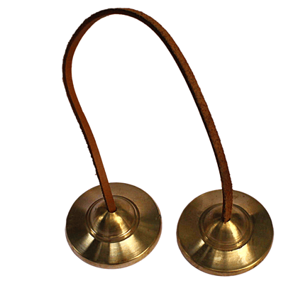 Jhanjh Percussion Indian Musical Instrument | A.M. Maker | Hand Made Cymbal Pair | Brass Handmade Bhajan Kirtan Manjeera | Manjeera Religious Musical Instruments (8CM)