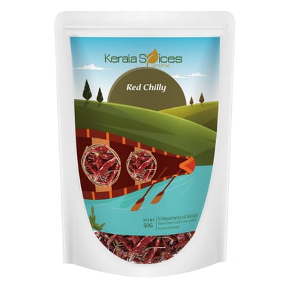 Kerala Spices 100% Natural Red Chilli Whole 100g Preservatives Free Lal Mirch