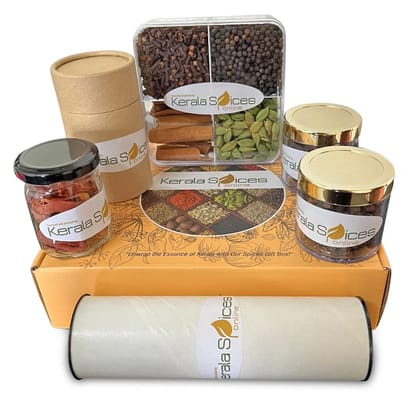 Kerala Spices Masala Box For Kitchen Exotic Hill Spices Ensemble Gift Box Container Multipurpose Gift Hamper for Women