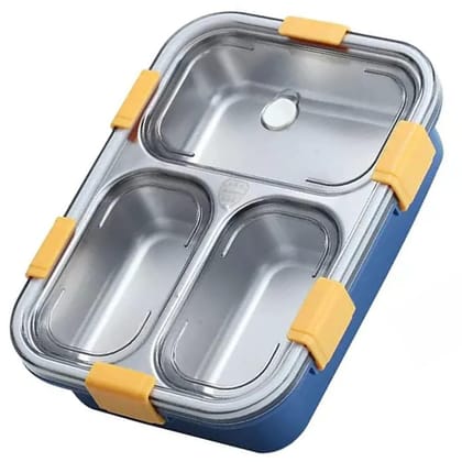 ALTCRAFT Leak-Proof, BPA-Free Stainless Steel Lunch Box with 3 Compartments - Includes Spoon, Fork - Perfect for Kids and Adults for School & Office