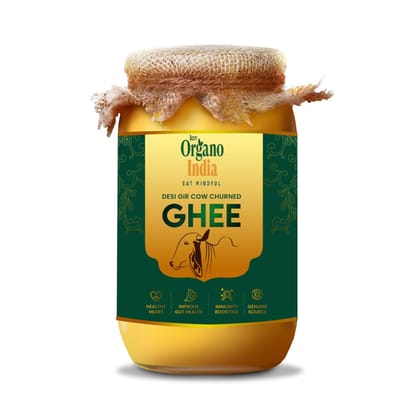 ORGANO INDIA Pure Gir Cow Desi Ghee Bilona Methode | Yummy & Aromatic Ghee | A2 ghee for Better Digestion and Immunity Helps Reduces Joint Pain and Improves Heart Functioning
