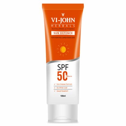 VI-JOHN Herbals Sun Defence Cream SPF50 PA+++ 100ML