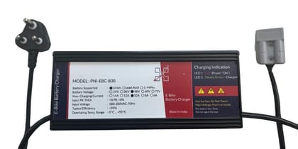 48V 10 A Lithium-Ion Battery Charger for E-Bikes, Scooters & Rickshaws Multiple Connector Options Available