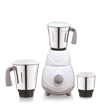 Echt RC 5s Mixer Grinder 550 Watt, 3 Stainless Steel Jars,Wet Jar (1500 ml), Multipurpose Jar (1000 ml), Chutney Jar (300 ml); with 3 Speed Control, with 2 years warranty, White