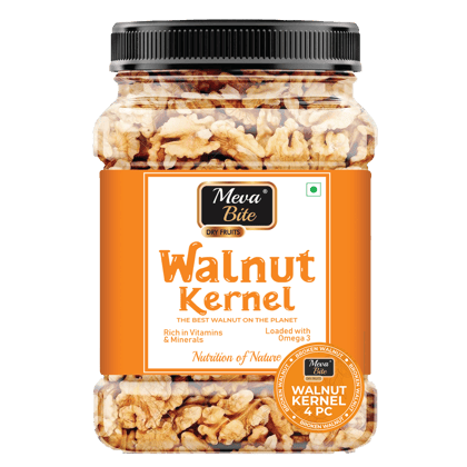 MEVABITE Organic Walnut Without Shell | 100% Pure Organic and Gluten Free Walnuts Kernel - Rich in Omega3 Fatty Acid, Proteins, Nutrient, Fiber & Vitamin
