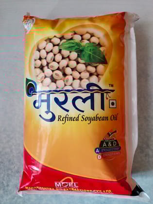 Murli refined soyabean oil 1 litre pouch