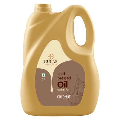 Gulab Cold Pressed Coconut Oil (Virgin, Chekku/Ghani) - 5 Litre