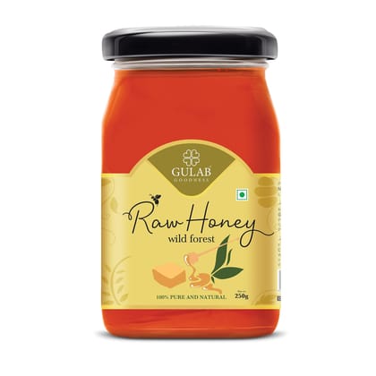 Gulab Wild Forest Raw Honey - 100% Pure & Natural - Unprocessed, Unfiltered, Unpasteurized, 250g