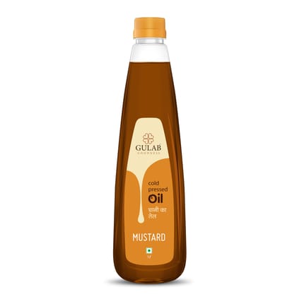 Gulab Cold Pressed Black Mustard Oil - 1 Litre | Pure Kachi Ghani/Wood Pressed/Kolhu/Chekku | Natural Oil
