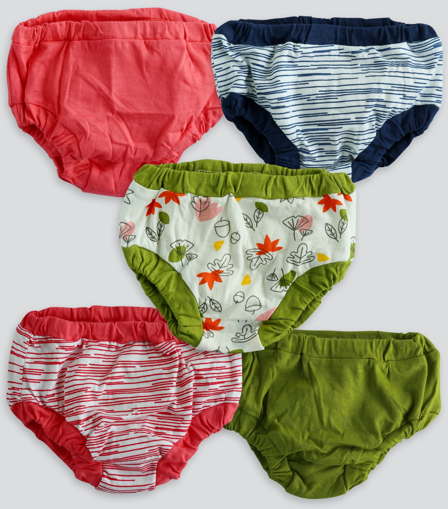 OHMS Panty For Baby Girls (Multicolor, Pack of 5)