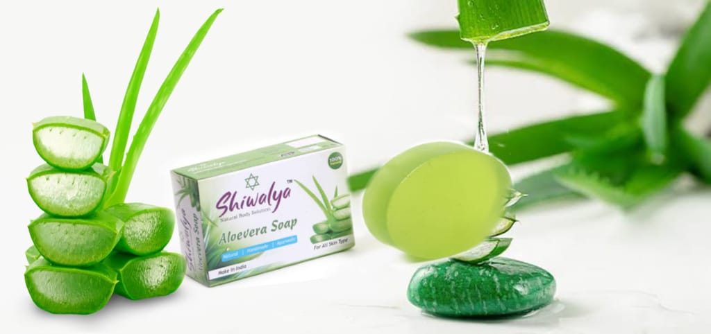 SHIWALYA Natural Aloevera Handmade Soap | Handmade Bathing Soap | Herbal Soap Soft & Radiant Skin | Suitable for All Skin Types (Pack of 2)