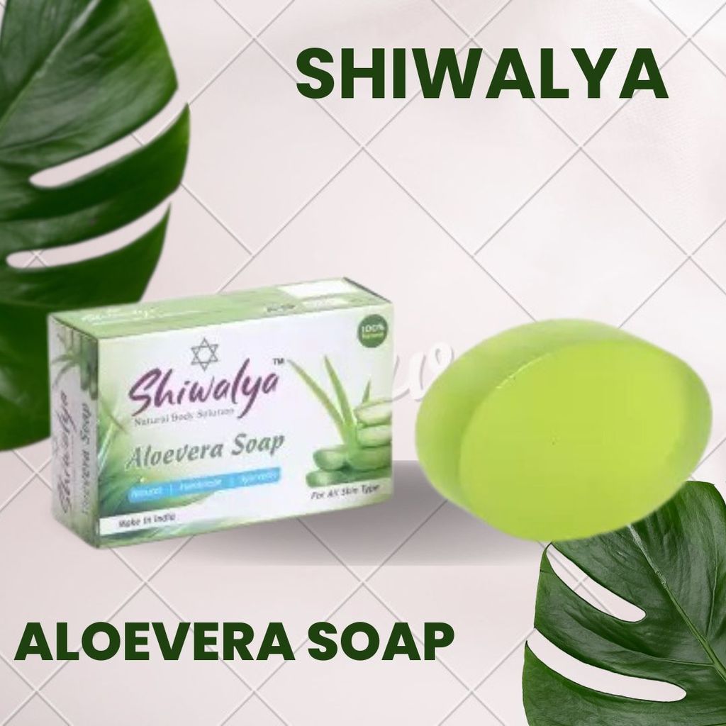 SHIWALYA Natural Aloevera Handmade Soap | Handmade Bathing Soap | Herbal Soap Soft & Radiant Skin | Suitable for All Skin Types (Pack of 2)