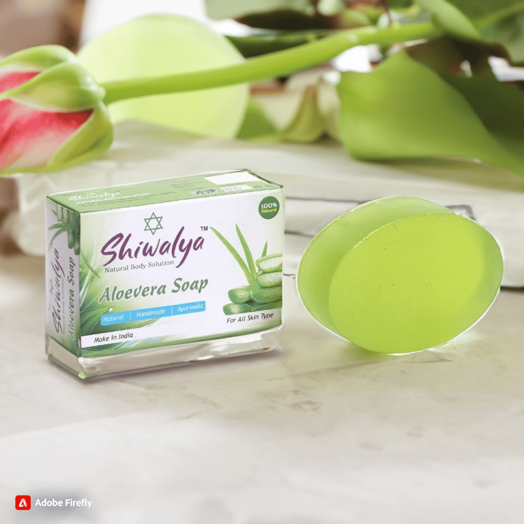SHIWALYA Natural Aloevera Handmade Soap | Handmade Bathing Soap | Herbal Soap Soft & Radiant Skin | Suitable for All Skin Types (Pack of 4)