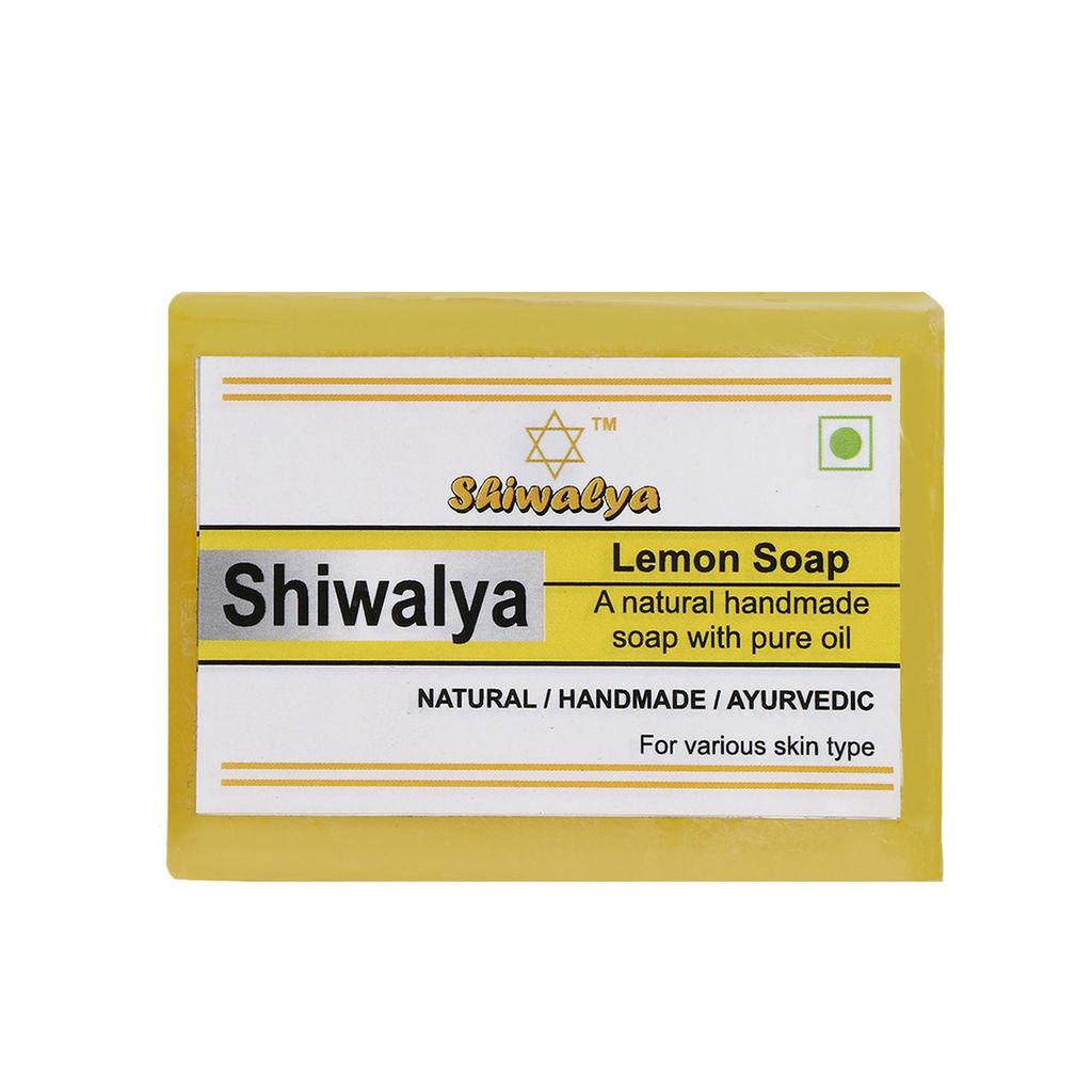 SHIWALYA Natural Lemon Soap || Handmade Bathing Soap || Herbal Soft & Radiant Skin || Suitable for All Skin Types (Pack of 6)