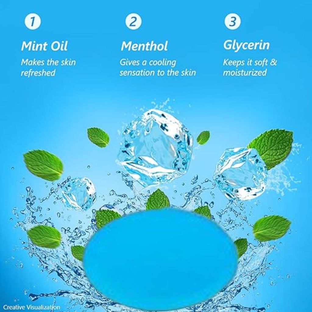 SHIWALYA Natural Cool Mint Soap || Handmade Bathing Soap || Herbal Soft & Radiant Skin || Suitable for All Skin Types (Pack of 6)