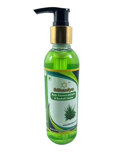 SHIWALYA Natural Herbal Neem and Aloe Vera Shampoo Gets hair rid of Dandruff| Cools the scalp Pack of 1,(210 ml)