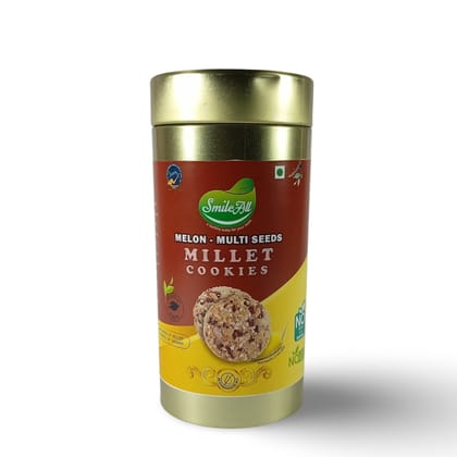 Smile All Melon-Multi Seeds MILLET Cookies| Protein-Rich, Gluten-Free | Pack of 1 (200gm)