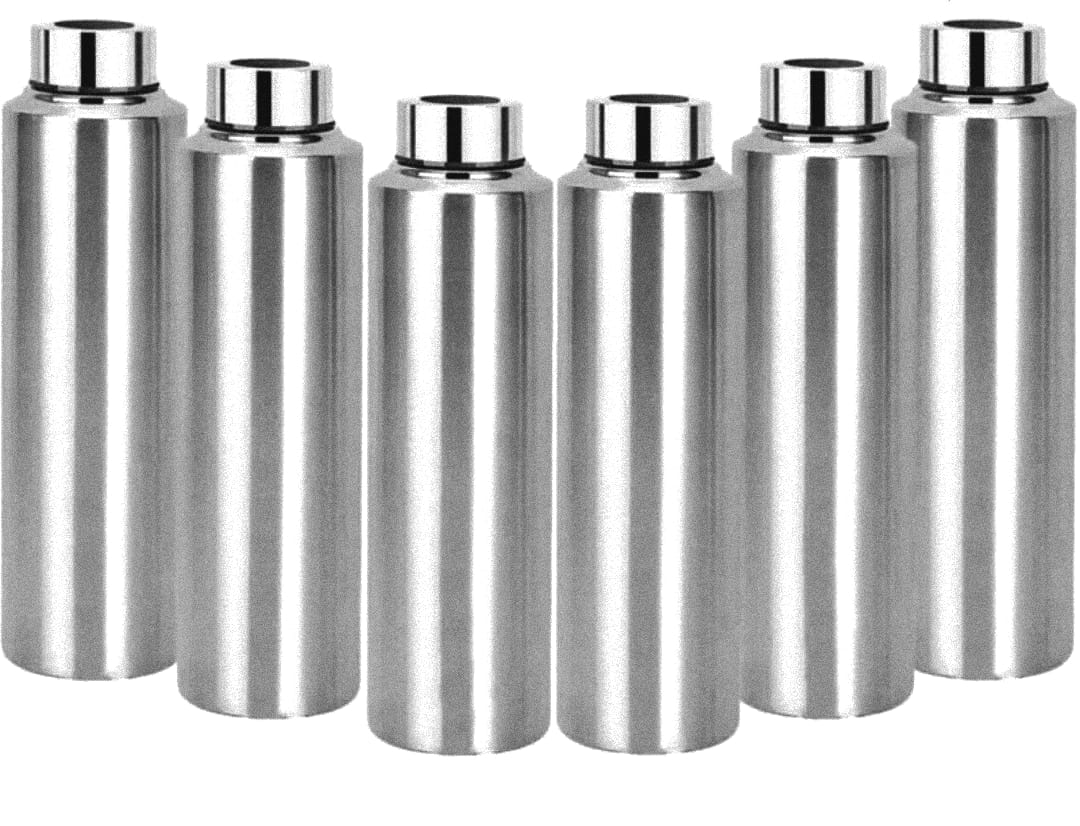 A786 Steel Water Bottle 6 Pcs Set for Home, Kitchen, Office, and Gym Use, Refrigerator Bottle for Summer Season