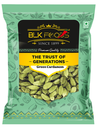 BLK Foods Select Green Cardamom Whole (High Grade Choti Elaichi Sabut) 25g