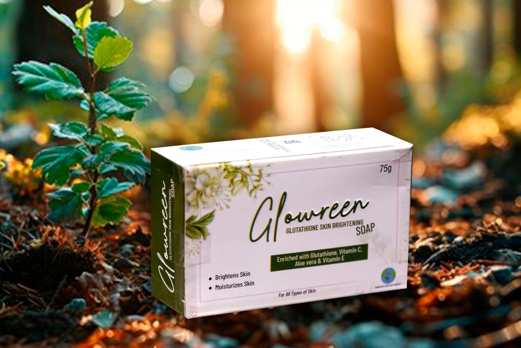 Glowreen Glutathione Skin Whitening, Brightening, Vitamin C, Aloe Vera Soap