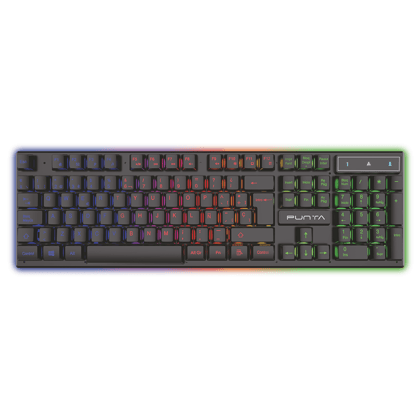 Punta Rainbow RGB Gaming Keyboard | Spill-Resistant, Laser-Carved Keys(1yr Brand Warranty)