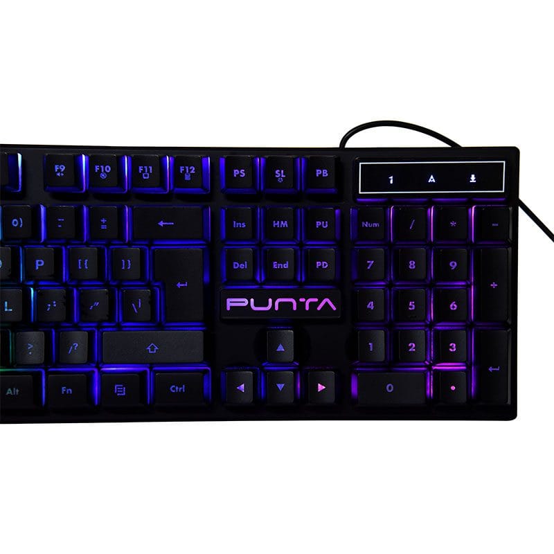 Punta Rainbow RGB Gaming Keyboard | Spill-Resistant, Laser-Carved Keys(1yr Brand Warranty)