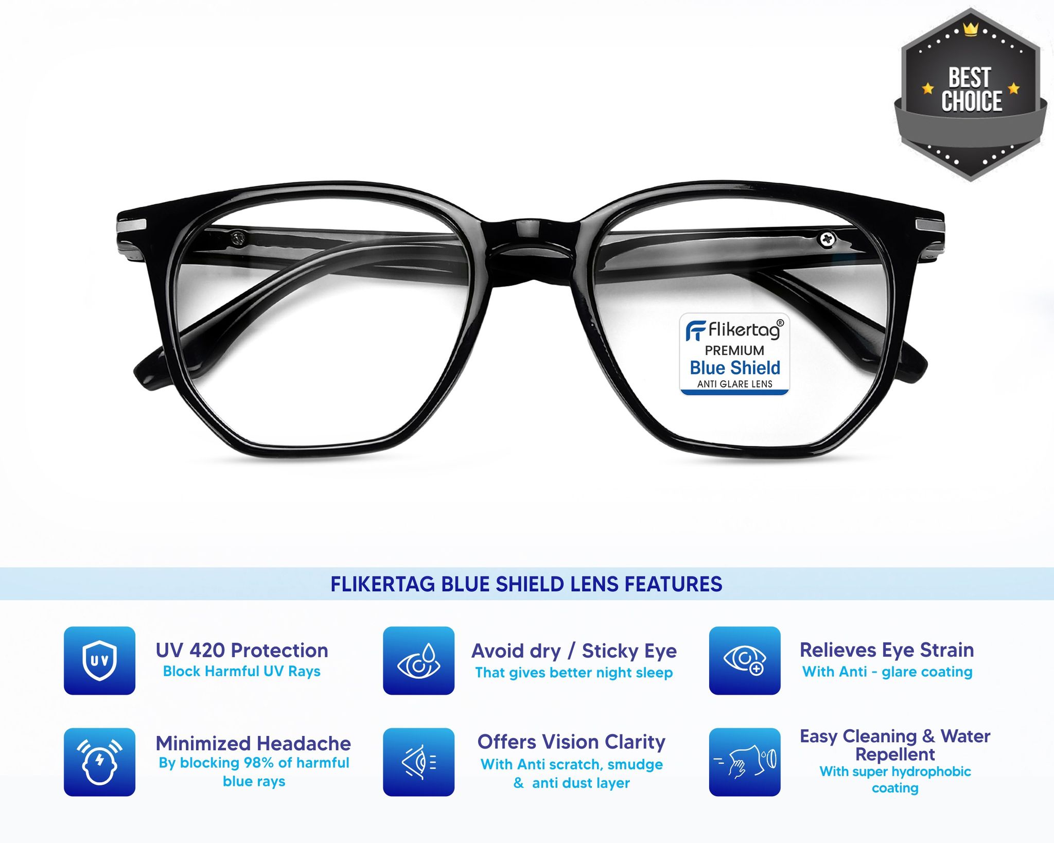 Blue Cut Lenses Uv Protection Power Glasses Eyeglasses Blue Light