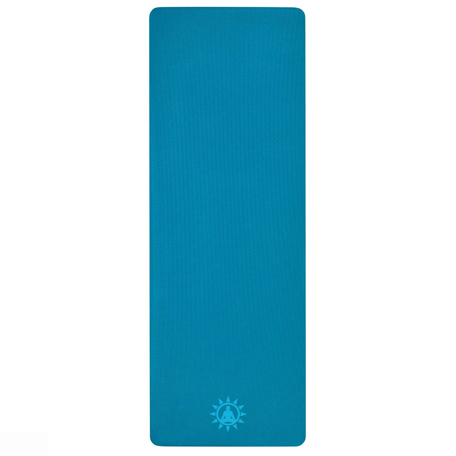 Yogwise Sea Blue 4mm Yoga Mat for Home Workouts and Gym
